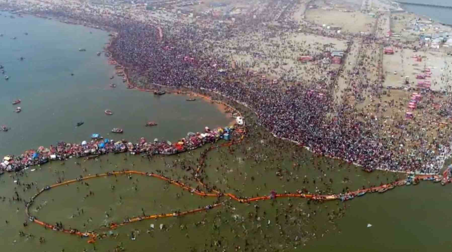 Triveni Sangam is regarded as a deeply sacred confluence